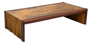 Percival Lafer, Coffee Table, Rosewood, Mixed Wood, Glass, Brazil, 1970s