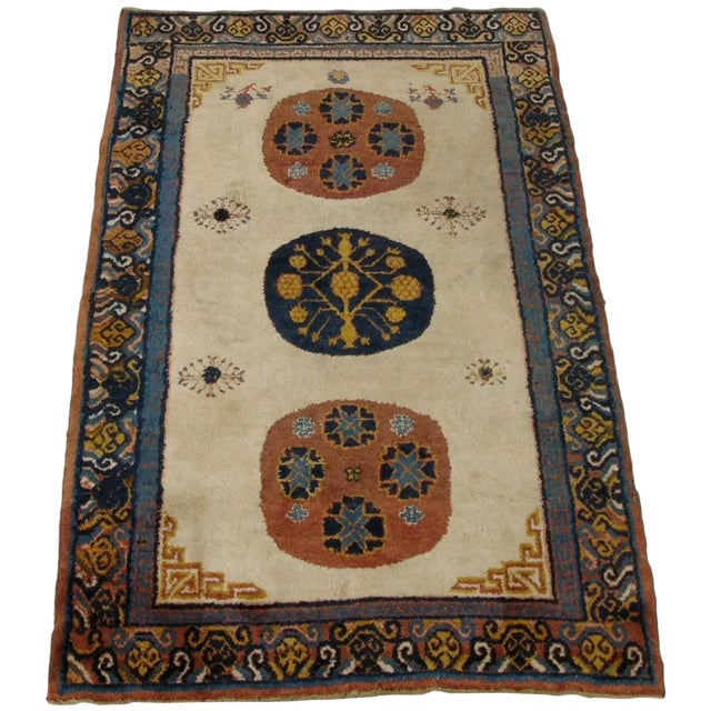 1900s Antique Uzbek Samarkand Rug-6'0'' X 4'0'' For Sale