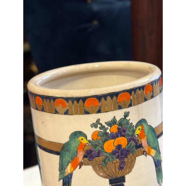 Antique Art Nouveau Pottery Vase- 1916, Signed For Sale - Image 11 of 11