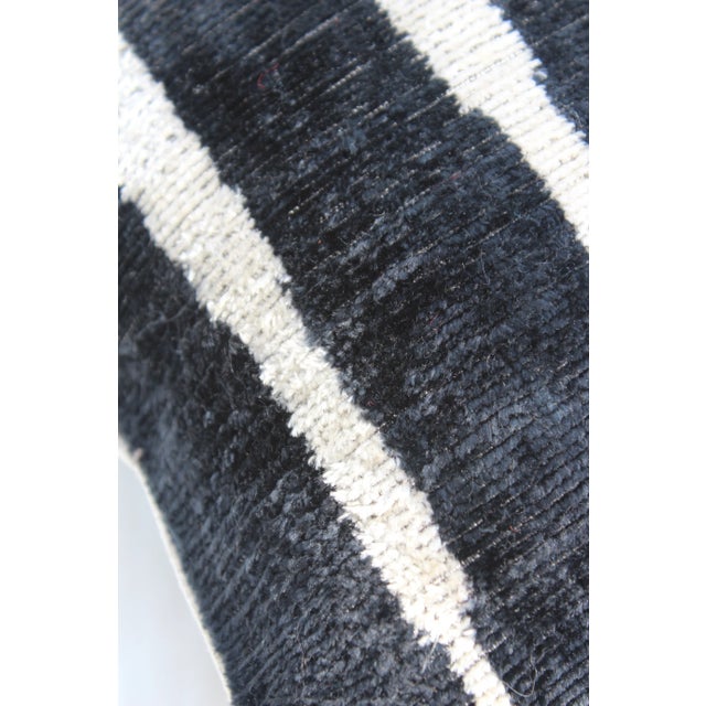 Contemporary Silk Velvet Ikat Bohemian Pillow For Sale In Washington DC - Image 6 of 10