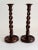 19th-Century English Oak Twist Candlesticks, a Pair For Sale - Image 4 of 6