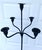 Antique Hand Forged Wrought Iron Candelabras Floor Candle Stands - A Pair For Sale - Image 4 of 5