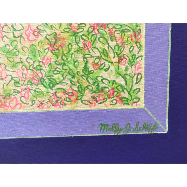 Mid-Century Modern 1970s Abstract Landscape and Garden Painting by Molly Schiff For Sale - Image 3 of 3