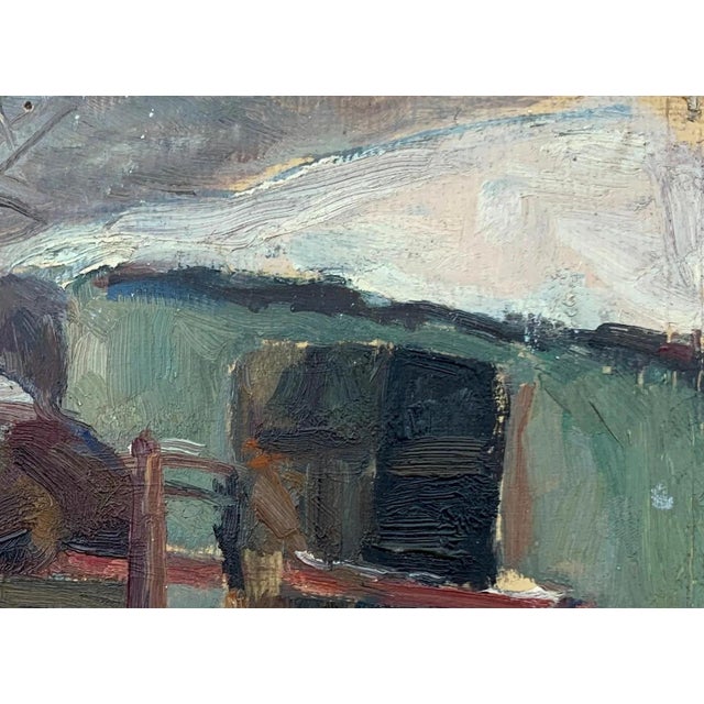 Realism 1960s Winter Landscape Painting, Antique Impressionism Oil, Ukrainian Art For Sale - Image 3 of 6