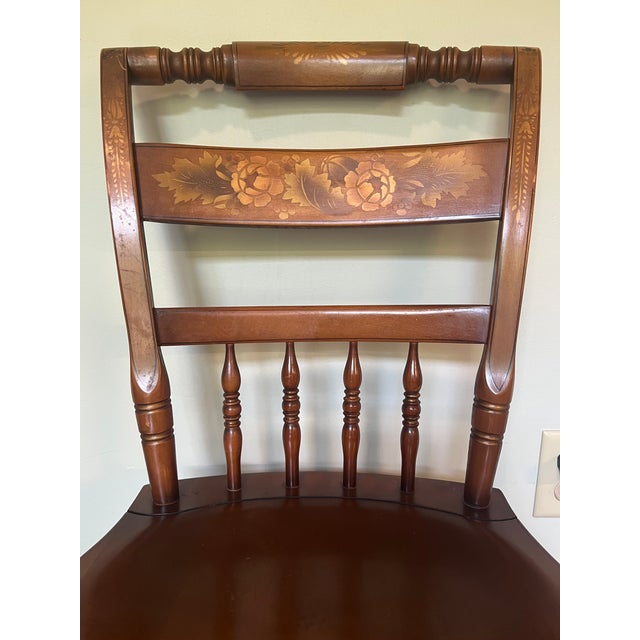 Hitchcock Late 20th Century L. Hitchcock Maple Harvest Inn Side Chair For Sale - Image 4 of 6