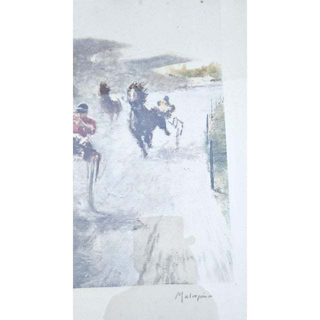 Louis Ferdinand Malespina, Harness Racing at Vincennes, 1920s, Etching For Sale - Image 4 of 7