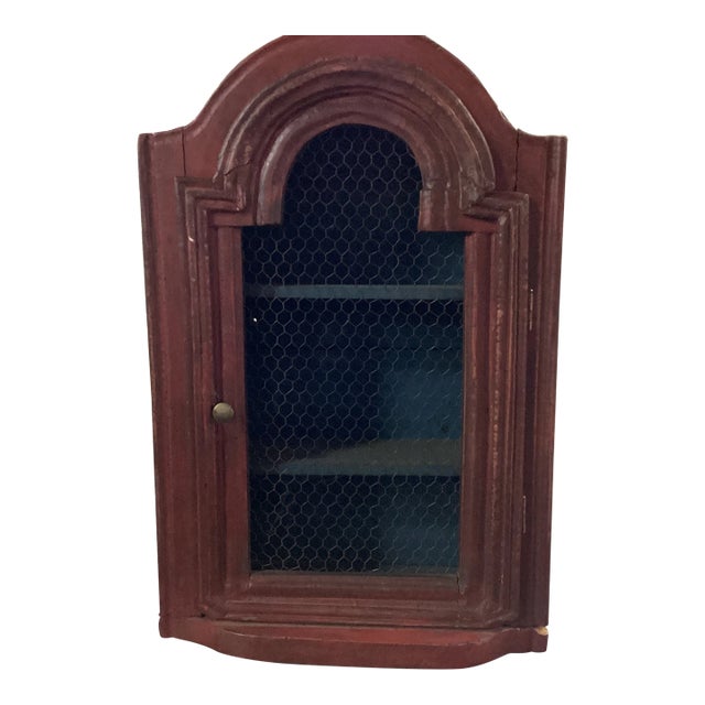 Early 19c Italian Petite Curio Wall Cabinet For Sale
