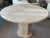 Beige 1980s Vintage Honed Travertine Scalloped Edge Postmodern Dining Table For Sale - Image 8 of 13