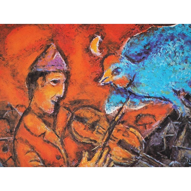 Modern Le Violoniste Poster after Marc Chagall For Sale - Image 3 of 9