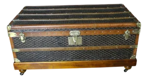 Herringbone Canvas Trunk from Goyard, 1920s