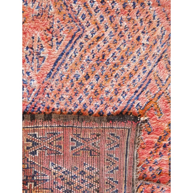 1980s Moroccan Red Wool Rug - 9.6 X 7 Ft For Sale - Image 4 of 8