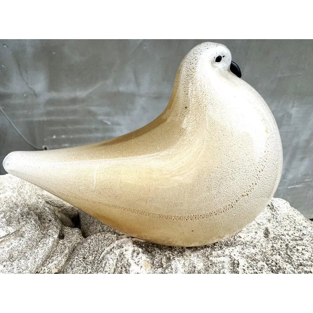 Venice Pigeon Figurine in Golden Glass from Barovier & Toso, 1950s For Sale - Image 16 of 18