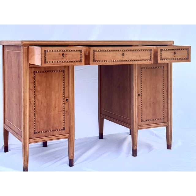 Brown Jugendstil Desk attributed to Bruno Paul, Germany, 1900s For Sale - Image 8 of 13