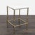 Gold finish stool with upholstered seat. Dimensions (in): 17W x 17D x 25H.