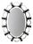 Illuminated Wrought Iron Wall Mirror from Hillebrand, 1980s For Sale