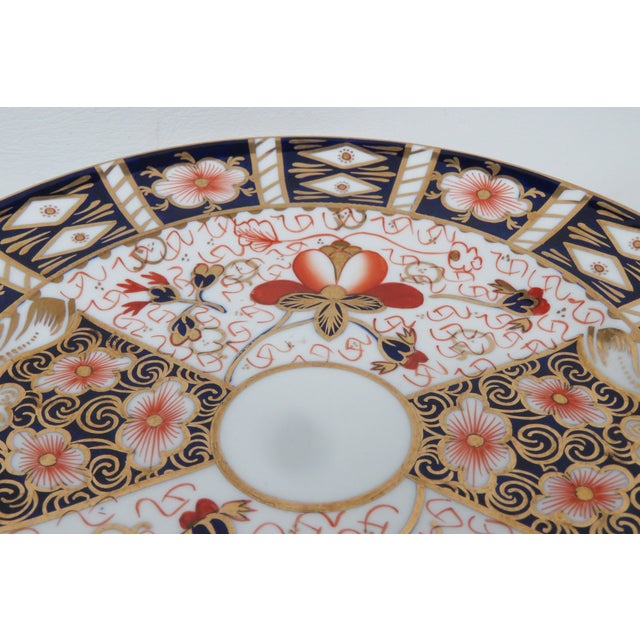 Royal Crown Derby Porcelain Royal Crown England Derby Imari Plate 4625b For Sale - Image 4 of 12
