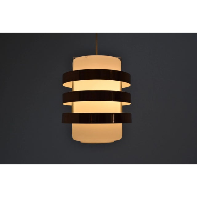 Made in Czechoslovakia Made of glass, metal 1x100W,E27 or E26 socket Adjustable height Re-polished Fully functional...