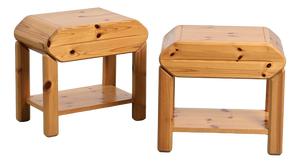 Pine Bedside Tables by Maison Regain, 1970, Set of 2