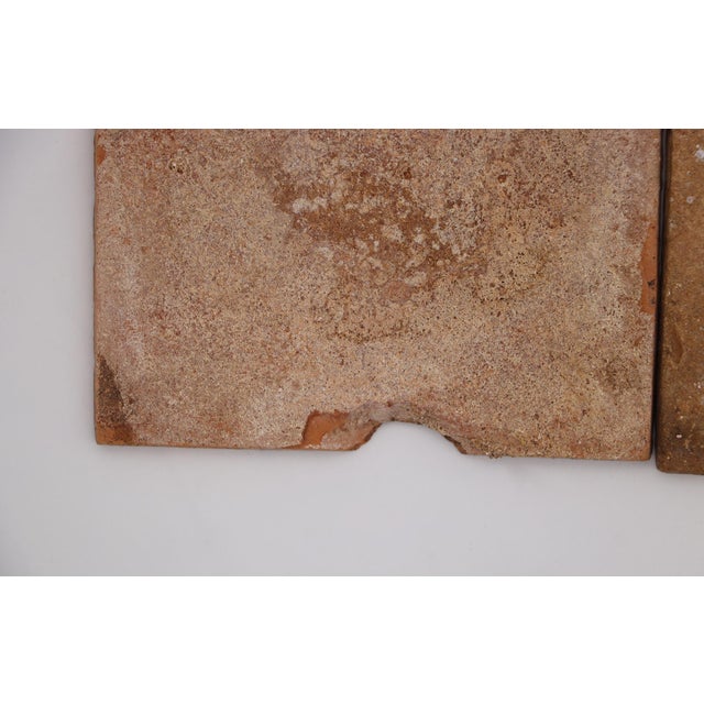 19th Century Set of Four Portuguese Tiles, Dark Brown, Light Purple, Blue and White For Sale - Image 12 of 12