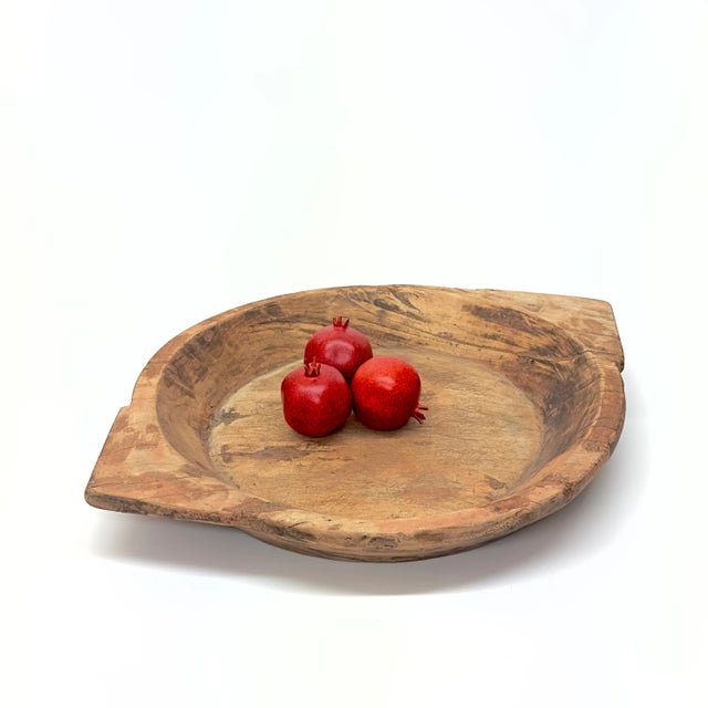 Monumental Rustic Wooden Platter or Serving Tray For Sale - Image 4 of 9