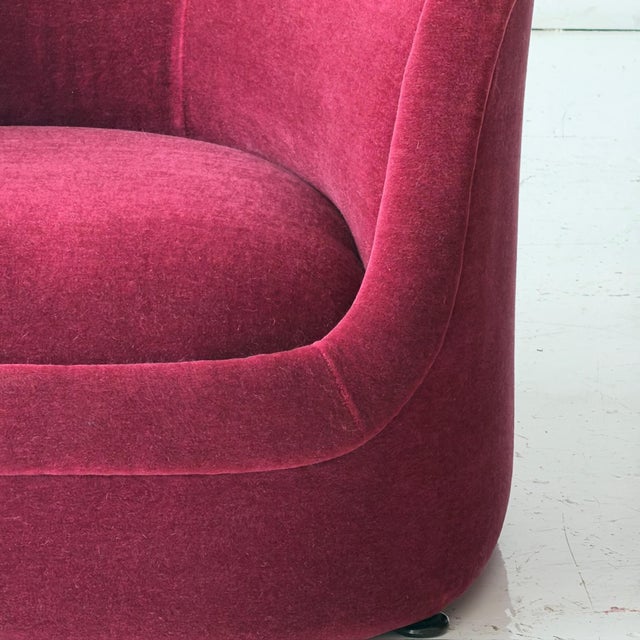 1980s Cartouche Chairs by Ward Bennett for Brickell Associates in Mohair For Sale - Image 10 of 11