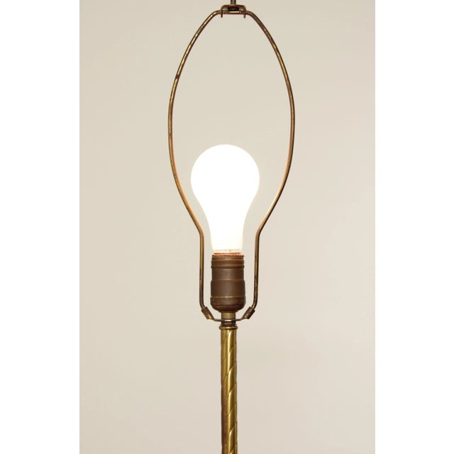 Brass Art Nouveau Style Water Lilies Brass Table Lamp For Sale - Image 8 of 13