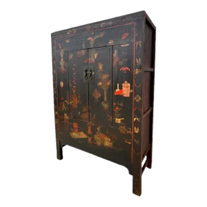 Chinese Qing Chinoiserie Lacquer Cabinet