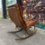 Wood Mid 20th Century Lee Woodard Sculptural Brass and Wood Rocking Chair For Sale - Image 7 of 12