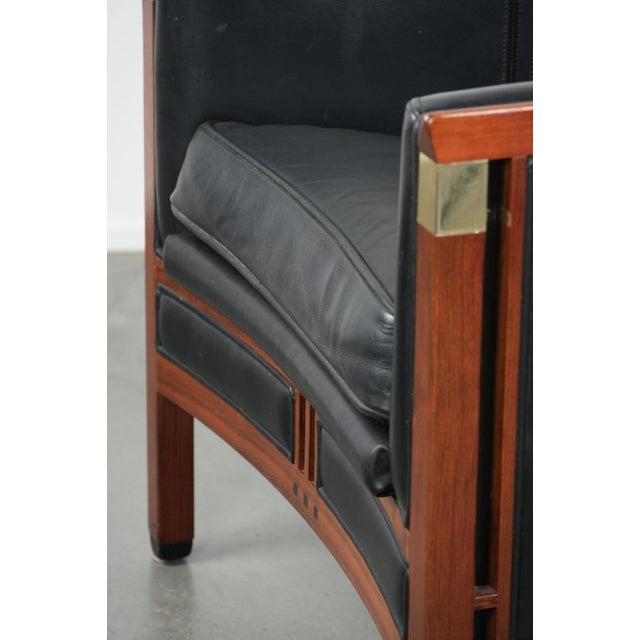 Art Deco Decoforma Series Armchair in Black Leather and Wood from Schuitema For Sale - Image 12 of 13