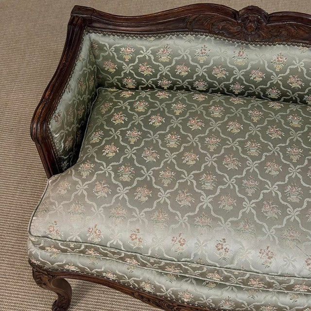19th Century French Louis XV Walnut Vanity Armchair For Sale - Image 13 of 18