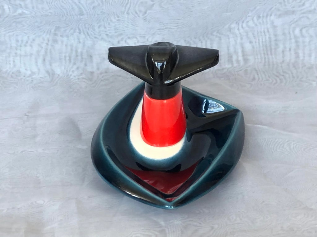 French Line Nautical Steamship Souvenir Ashtray | Chairish