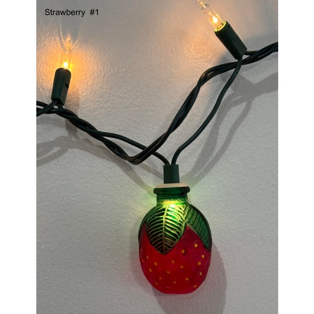 All 6, 1-Price- Vintage Glass Christmas Light Covers - Fruits02 For Sale - Image 11 of 13
