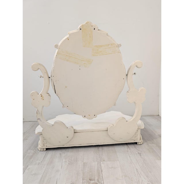 Vintage Whitewashed Dressing Table in Wood, 1940s For Sale - Image 14 of 18