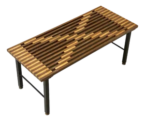 Wooden Bench in Metal, 1960s