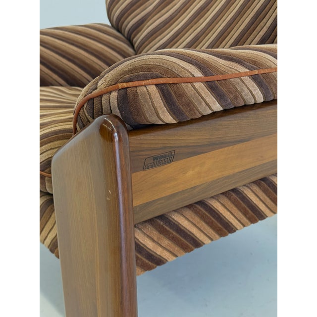 Sapporo Armchair by Mario Marenco for Mobil Girgi Striped, 1970s For Sale - Image 10 of 12