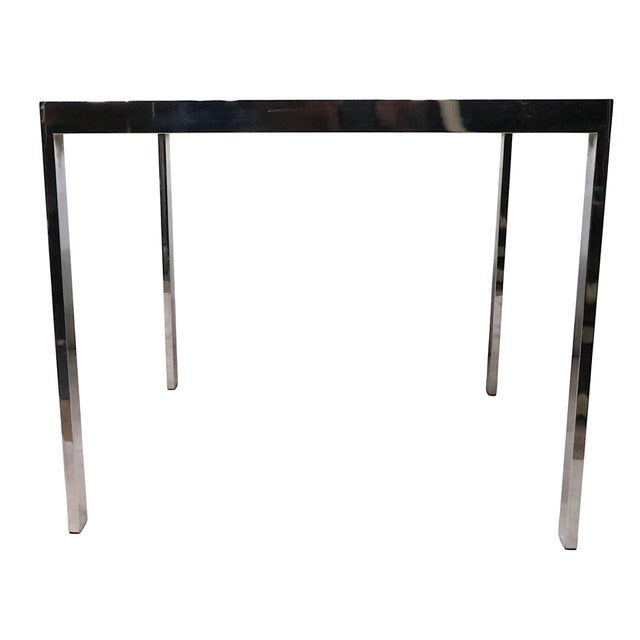 Chrome Mid Century Chrome Wicker and Glass Side End Table C. 1970's For Sale - Image 8 of 12