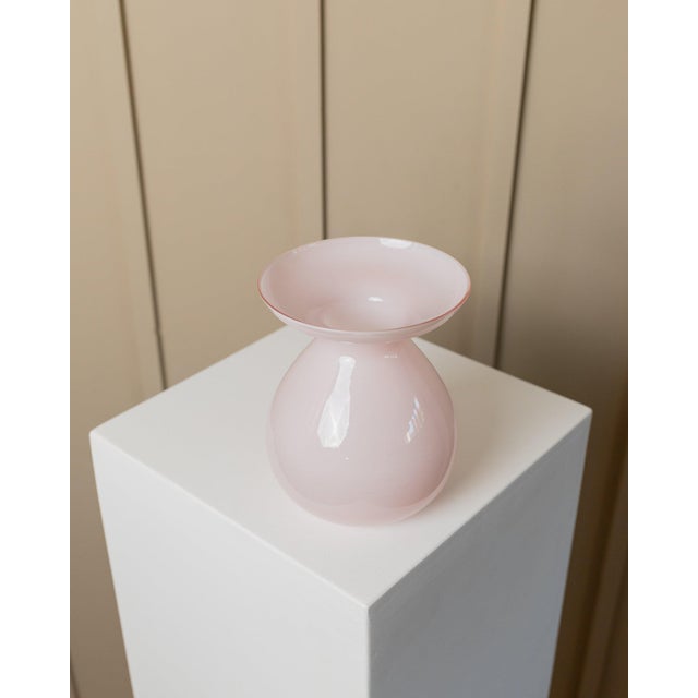 Pink Vintage Glass Vase by Barbro Wesslander & Pia Amsell for Ikea For Sale - Image 4 of 11
