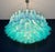 Large Turquoise Murano Glass Lattimo Petals Chandelier, 1990s For Sale - Image 12 of 18