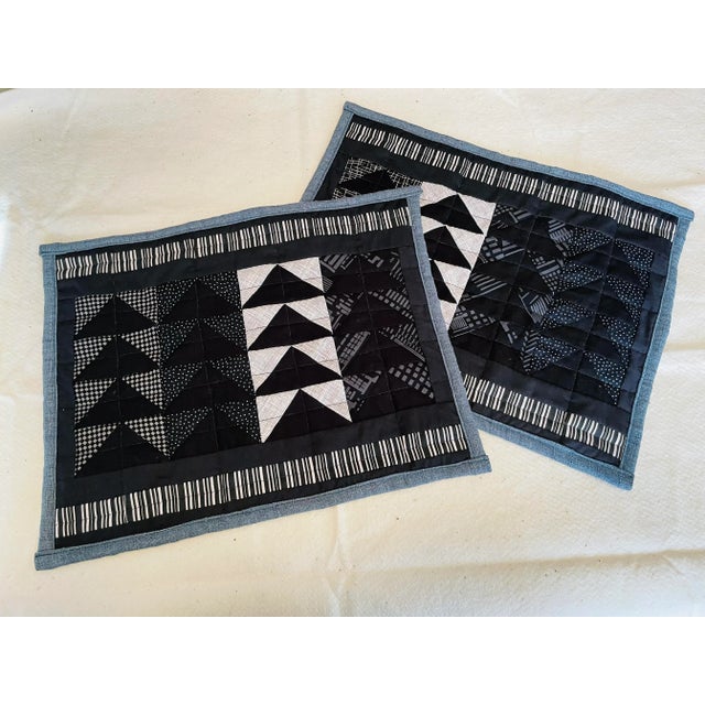 2020s Patchwork Flying Geese Placemats - Set of 2 For Sale - Image 5 of 5