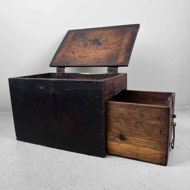 Wood Vintage Meji Period Kake-Suzuri, Japan For Sale - Image 7 of 10