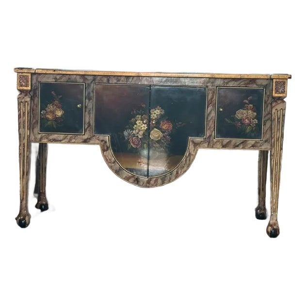 French Hand Painted Table For Sale