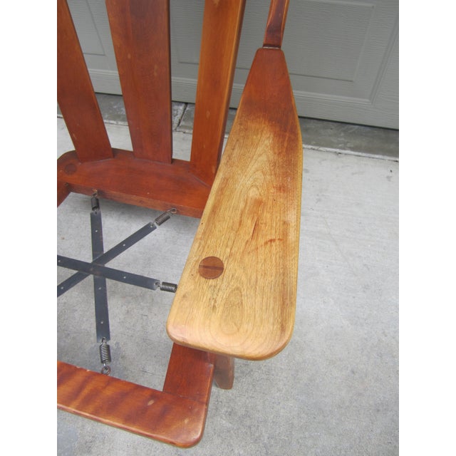 1940s Vintage Cushman Colonial Herman DeVries Maple Paddle Arm Lounge