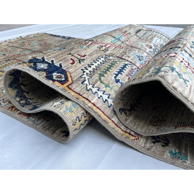 Hand-Knotted Cypress and Willow Garden Runner in Grey Wool, 2'9" X 9'10" For Sale - Image 10 of 12