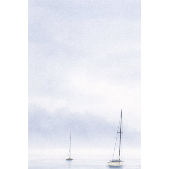 Not Yet Made - Made To Order Minimalist Sailboat Seascape, Soft Coastal Art Print, 24″ × 36″ For Sale - Image 5 of 9