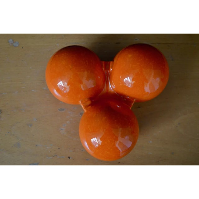 Brutalist Orange Ceramic by Roberto Rigon for Bertoncello, 1970s For Sale - Image 3 of 13