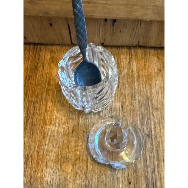 Antique American Brilliant Cut Glass Condiment Jelly Jar W/Lid 1976-1914 For Sale - Image 4 of 9