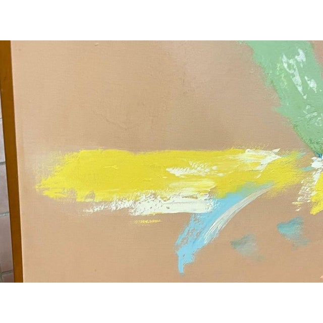 Large Signed Post Modern Abstract Expressionist Painting 1980's For Sale - Image 12 of 18