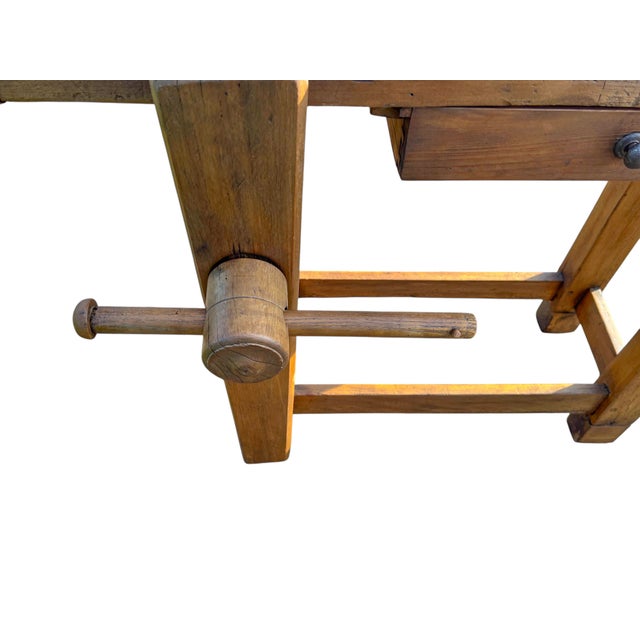 Brown Vintage French Children's Carpenter Workbench, 1920s For Sale - Image 8 of 16