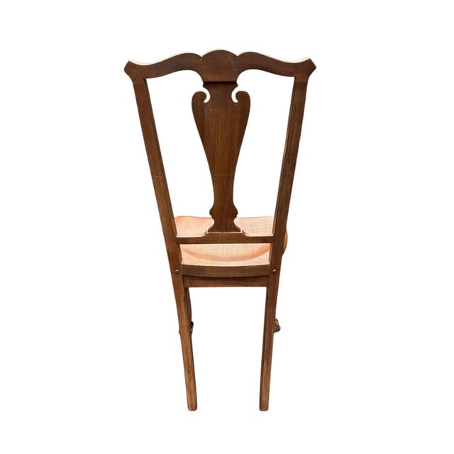 Early 20th Century Robert Mitchell Furniture Co. Colonial Revival Mahogany Hall Chair For Sale - Image 4 of 10