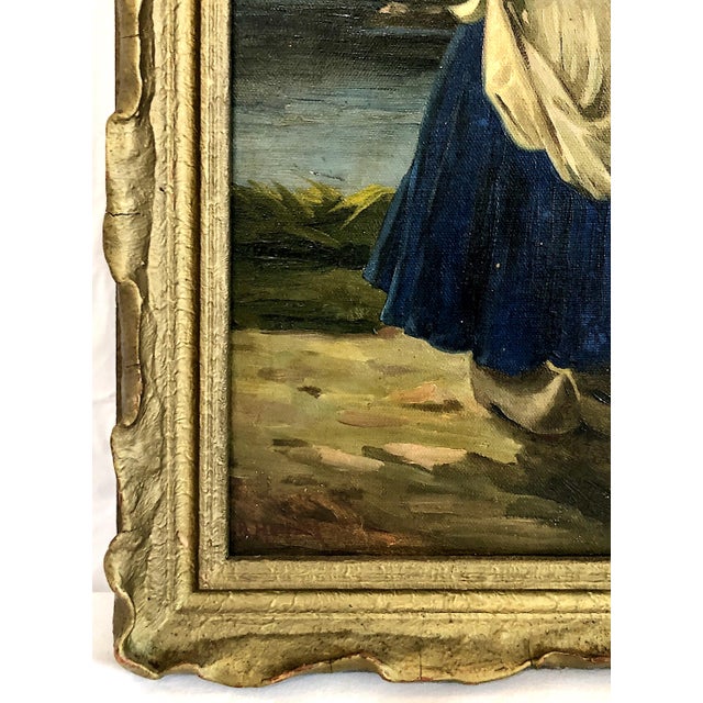 Early 20th Century Vintage Dutch Country Scene With Girl For Sale - Image 5 of 7